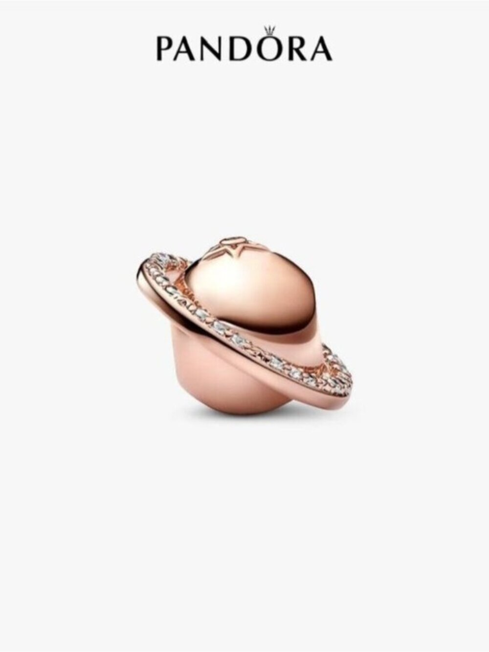 Pandora Planet Saturn Sparkling Star Charm